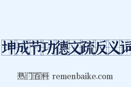 坤成节功德文疏反义词是什么意思的图片